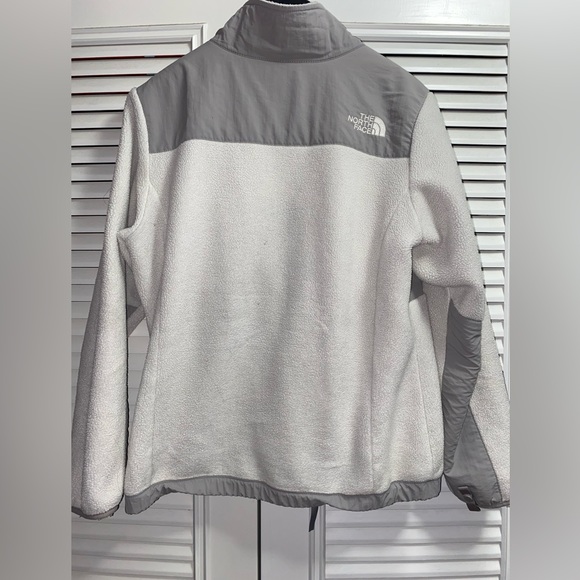 The North Face Girls Denali Full Zip fleece jacket White/Gray - Picture 4 of 6